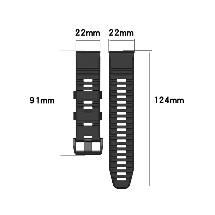 For Garmin Fenix 6 22mm Quick Release Official Texture Wrist Strap Watchband, with Plastic Button