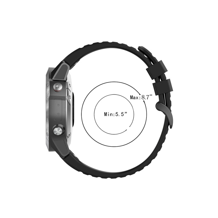 For Garmin Fenix 6 22mm Quick Release Official Texture Wrist Strap Watchband, with Plastic Button