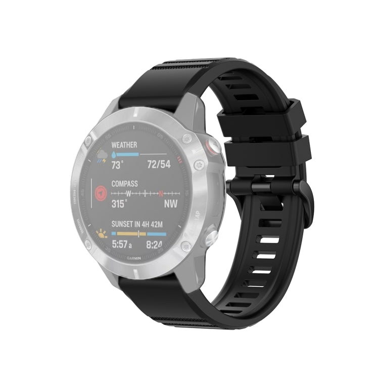 For Garmin Fenix 6 22mm Quick Release Official Texture Wrist Strap Watchband, with Plastic Button