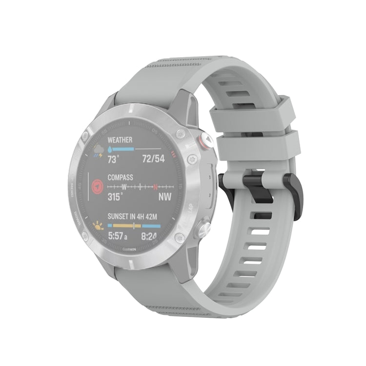 For Garmin Fenix 6 22mm Quick Release Official Texture Wrist Strap Watchband, with Plastic Button