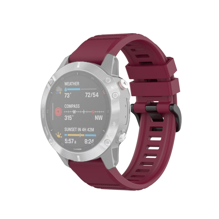 For Garmin Fenix 6 22mm Quick Release Official Texture Wrist Strap Watchband, with Plastic Button