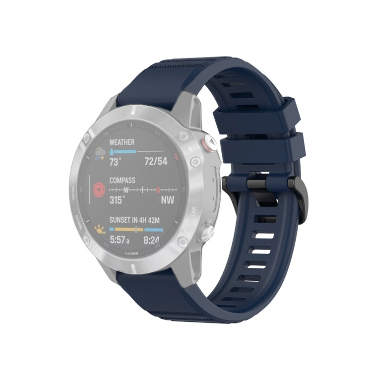 For Garmin Fenix 6 22mm Quick Release Official Texture Wrist Strap Watchband, with Plastic Button