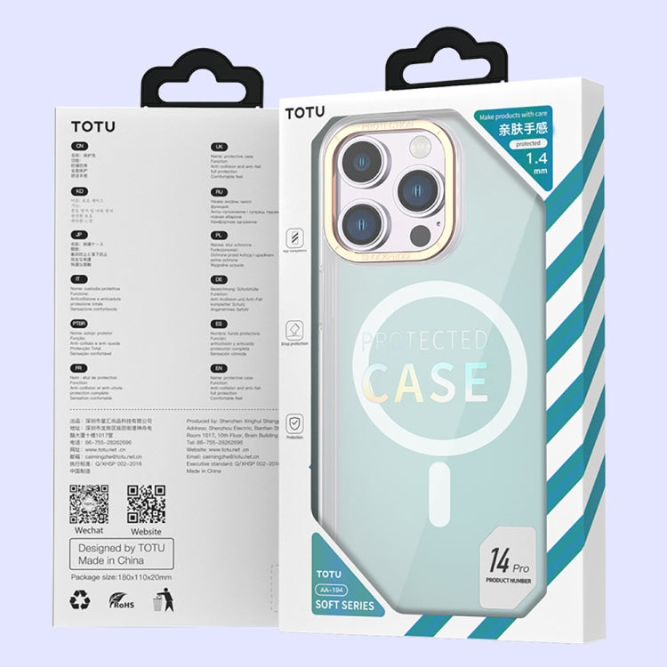 TOTUDESIGN AA-194 Crystal Color Series Magsafe Magnetic Phone Case, For iPhone 14, For iPhone 14 Pro, For iPhone 14 Pro Max
