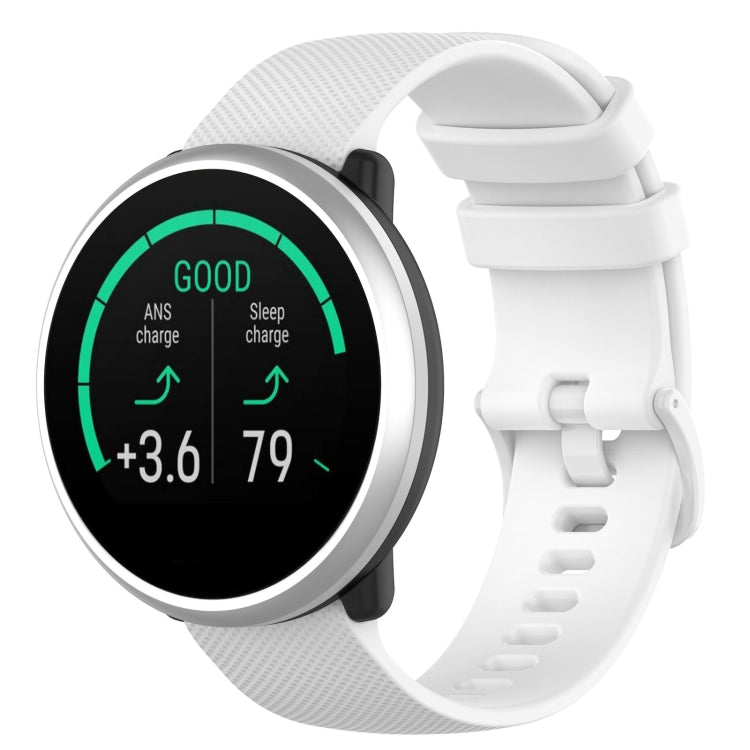 For Polar Ignite 20mm Small Plaid Texture Silicone Wrist Strap Watchband, 20mm