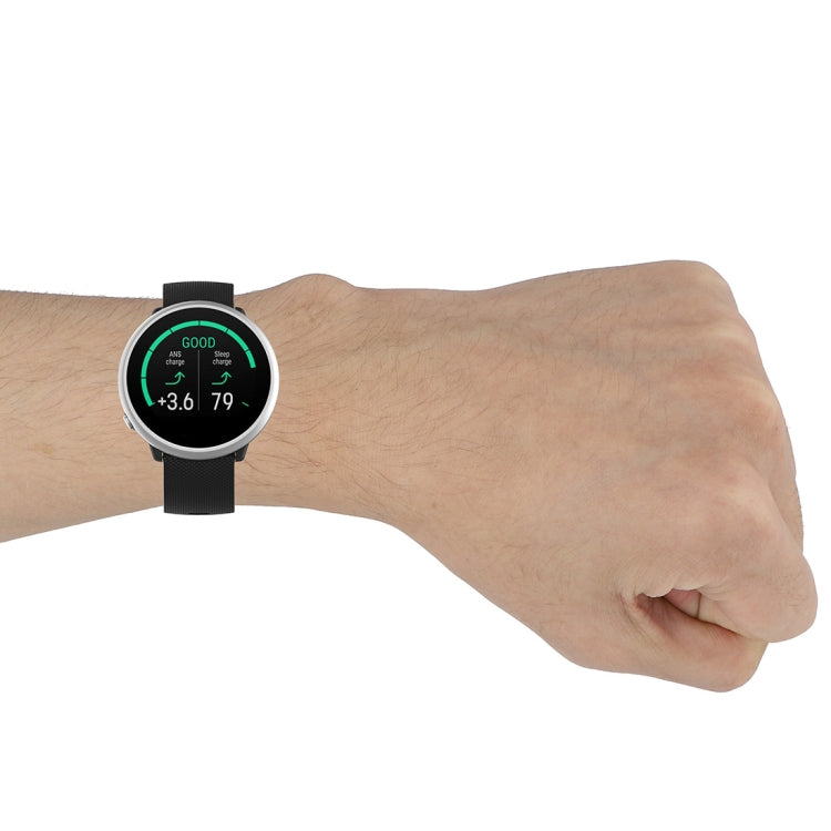 For Polar Ignite 20mm Small Plaid Texture Silicone Wrist Strap Watchband, 20mm