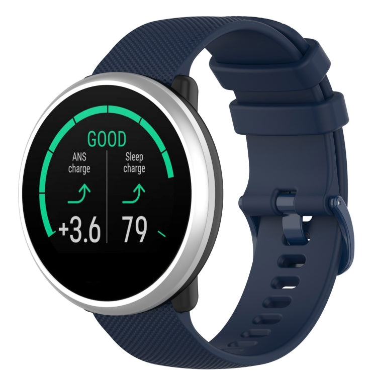 For Polar Ignite 20mm Small Plaid Texture Silicone Wrist Strap Watchband, 20mm