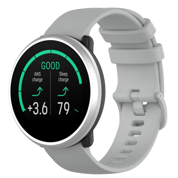 For Polar Ignite 20mm Small Plaid Texture Silicone Wrist Strap Watchband, 20mm