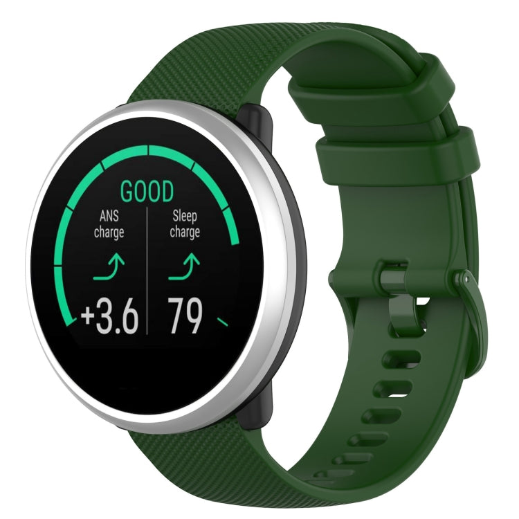 For Polar Ignite 20mm Small Plaid Texture Silicone Wrist Strap Watchband, 20mm