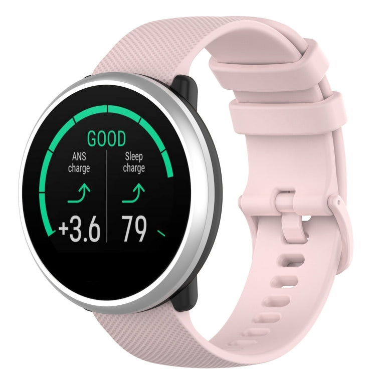 For Polar Ignite 20mm Small Plaid Texture Silicone Wrist Strap Watchband, 20mm