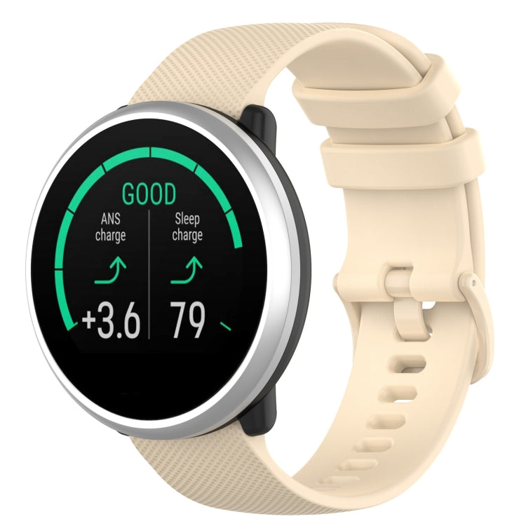 For Polar Ignite 20mm Small Plaid Texture Silicone Wrist Strap Watchband, 20mm