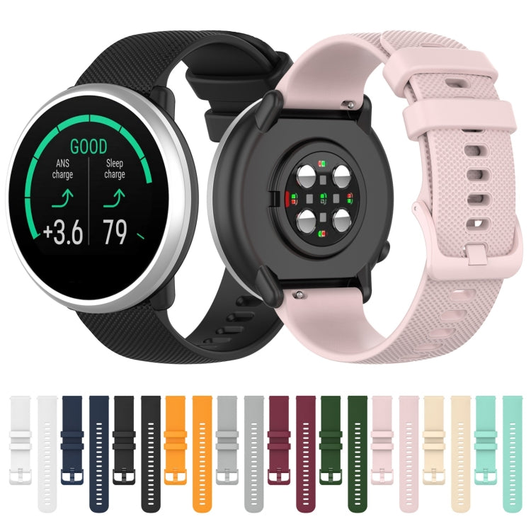 For Polar Ignite 20mm Small Plaid Texture Silicone Wrist Strap Watchband, 20mm