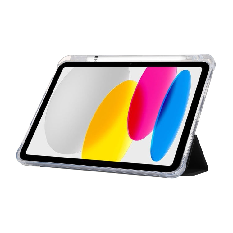 Étui en cuir à texture peau pressée électrique à 3 volets pour tablette, pour iPad 10e génération 10.9 (2022)