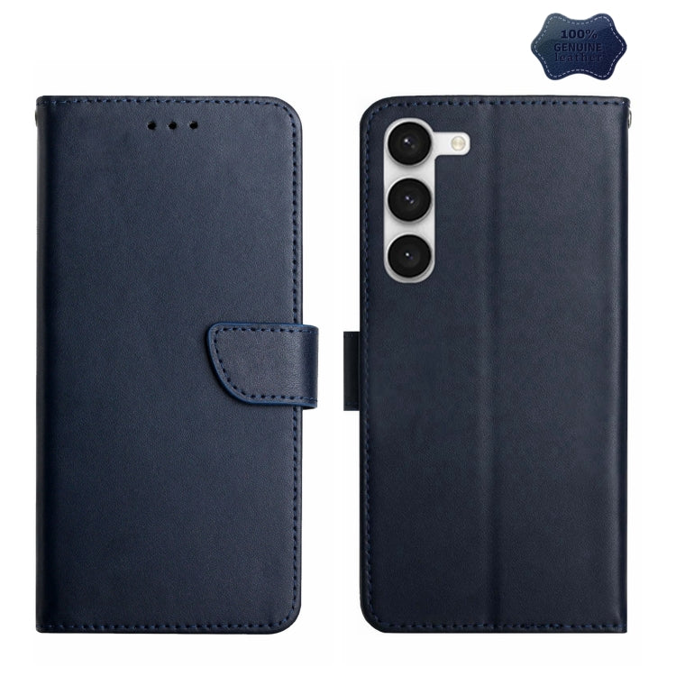 Genuine Leather Fingerprint-proof Flip Phone Case, For Motorola Moto E22 4G, For Motorola Moto G72 4G, For OPPO A17, For Realme 10 4G, For Realme 10 5G, For Realme C33, For Xiaomi Redmi A1+, For Samsung Galaxy S23 Ultra 5G, For Samsung Galaxy S23 5G���...