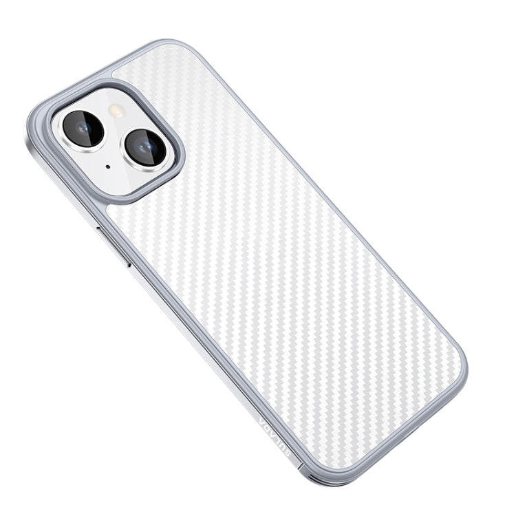 SULADA Carbon Fiber Textured Shockproof Metal + TPU Frame Case