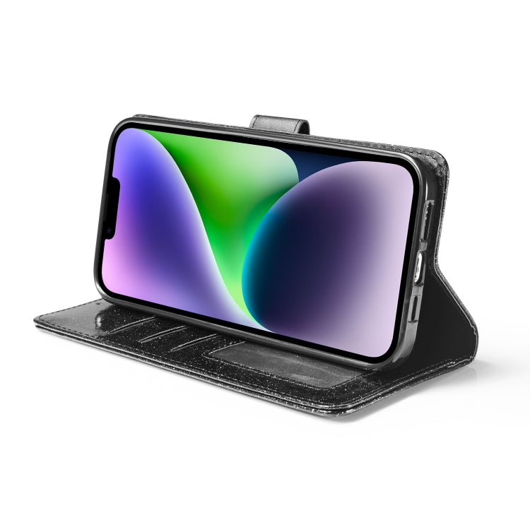 Glitter Powder Love Leather Phone Case