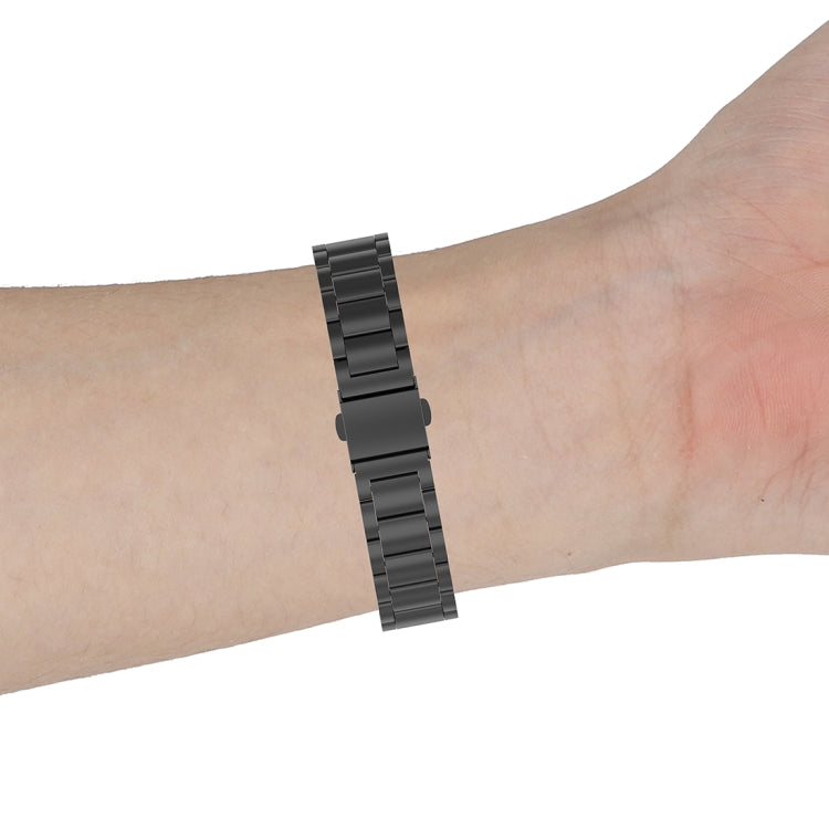 For Huawei Honor Band 4 (CRS-B19) / Honor Band 5 (CRS-B19S) Three Beads Steel Wrist Strap Watchband, For Honor Band 4