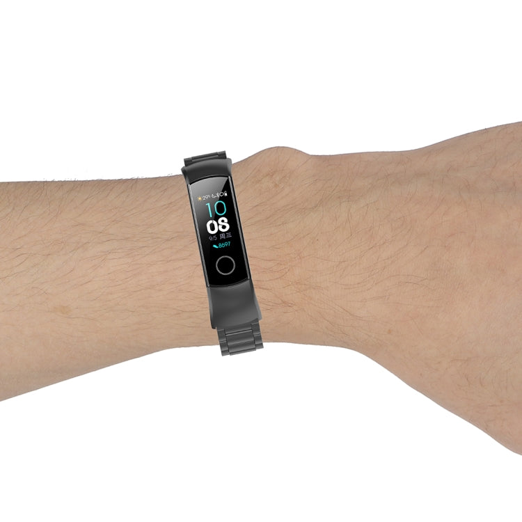 For Huawei Honor Band 4 (CRS-B19) / Honor Band 5 (CRS-B19S) Three Beads Steel Wrist Strap Watchband, For Honor Band 4