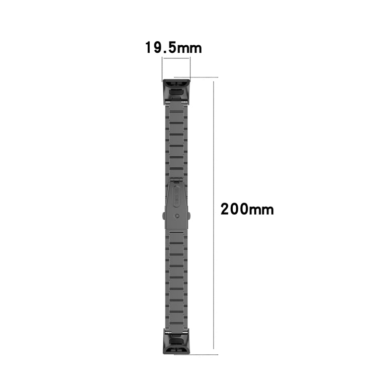 For Huawei Honor Band 4 (CRS-B19) / Honor Band 5 (CRS-B19S) Three Beads Steel Wrist Strap Watchband, For Honor Band 4