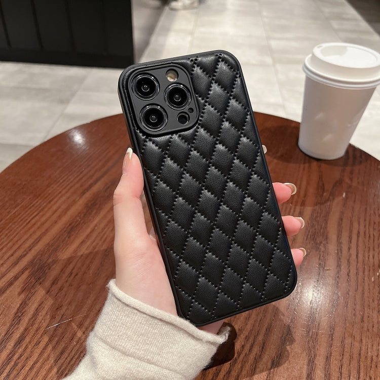 Rhombic Texture Lambskin Phone Case, For iPhone 11
