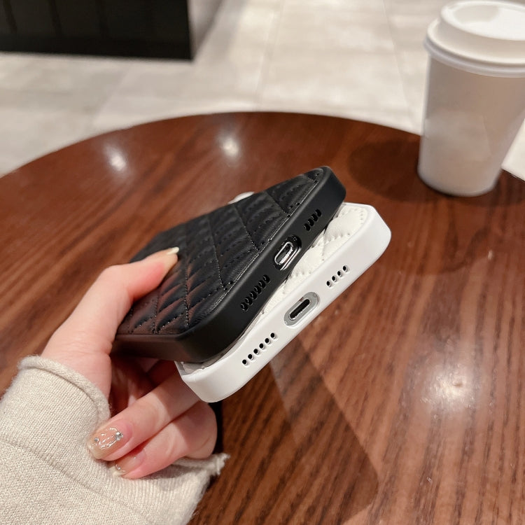 Rhombic Texture Lambskin Phone Case, For iPhone 11