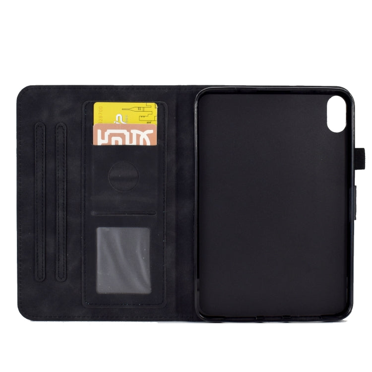 Étui à rabat en cuir avec motif sourire en relief pour tablette iPad 10e génération 10.9 (2022)