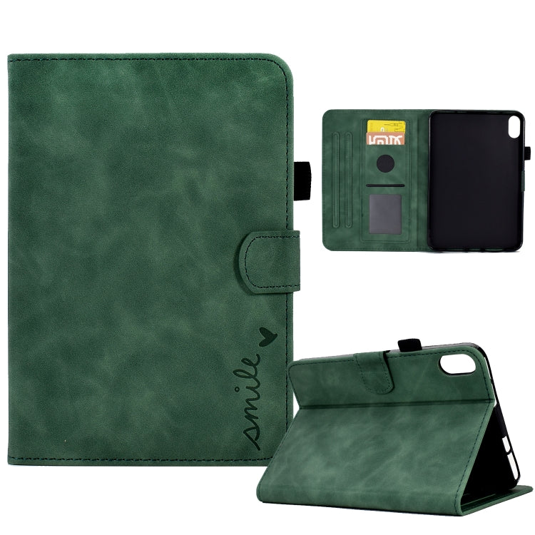 Étui à rabat en cuir avec motif sourire en relief pour tablette iPad 10e génération 10.9 (2022)