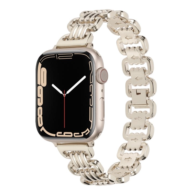 U-chain Metal Watch Band, For Apple Watch Ultra 49mm / Series 8&7 45mm / SE 2&6&SE&5&4 44mm / 3&2&1 42mm, For Apple Watch Series 8&7 41mm / SE 2&6&SE&5&4 40mm / 3&2&1 38mm