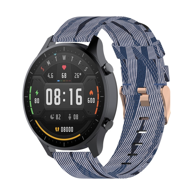 For Xiaomi Watch Color 22mm Nylon Denim Wrist Strap Watchband