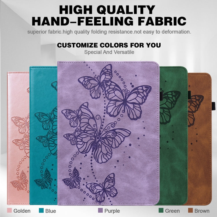 Étui en cuir à motif papillon en relief pour tablette, pour iPad 10e génération 10.9 (2022)