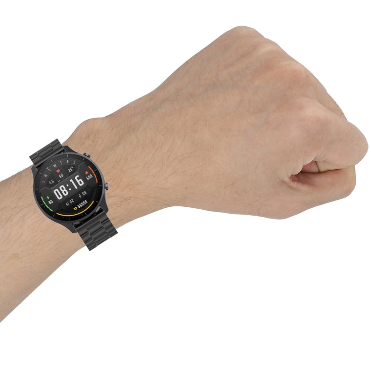 For Xiaomi Watch Color 22mm Three Beads Steel Wrist Strap Watchband