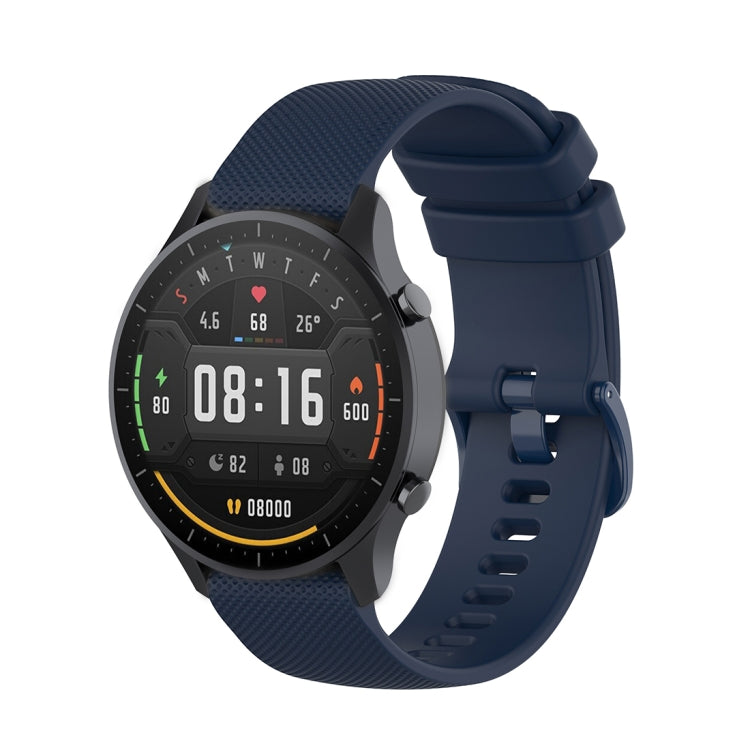 For Xiaomi Watch Color 22mm Small Plaid Texture Silicone Wrist Strap Watchband, 22mm