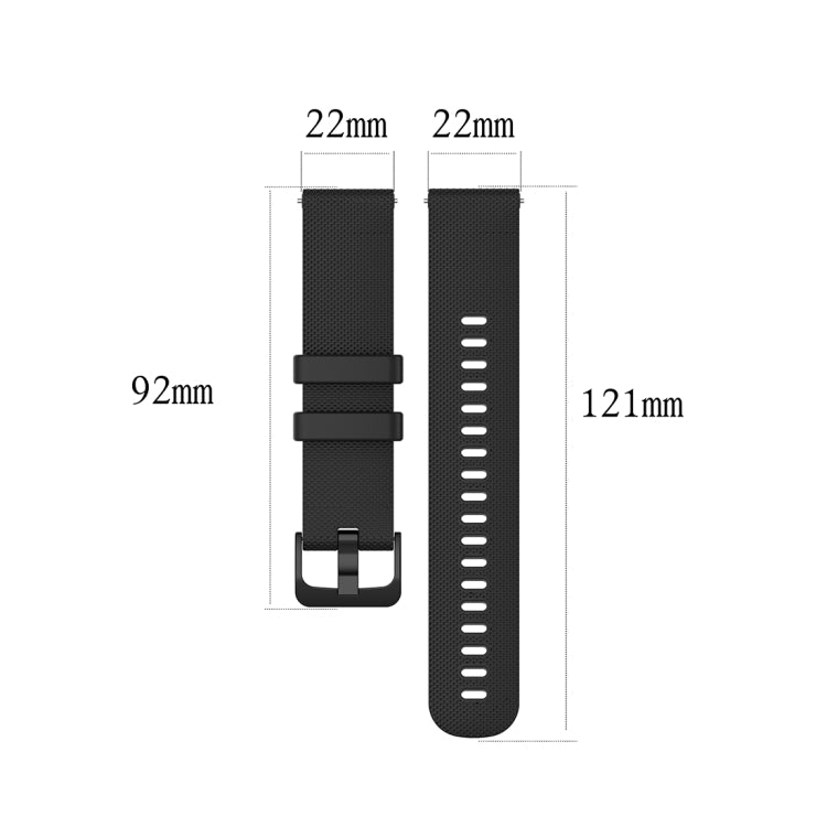 For Xiaomi Watch Color 22mm Small Plaid Texture Silicone Wrist Strap Watchband, 22mm