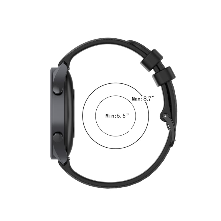 For Xiaomi Watch Color 22mm Small Plaid Texture Silicone Wrist Strap Watchband, 22mm