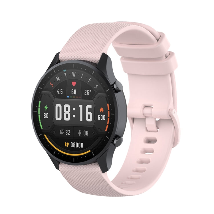 For Xiaomi Watch Color 22mm Small Plaid Texture Silicone Wrist Strap Watchband, 22mm
