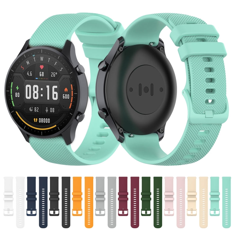 For Xiaomi Watch Color 22mm Small Plaid Texture Silicone Wrist Strap Watchband, 22mm