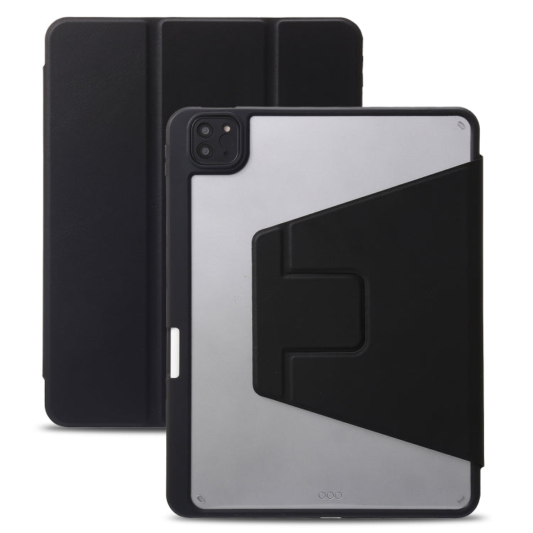 Étui en cuir acrylique rotatif à 360° pour tablette, compatible avec iPad Pro 11 (2022/2021/2020/2018) et iPad Air 13 (2025/2024/Pro 12.9 (2022)