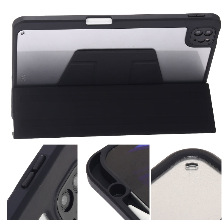 3-Fold 360 Rotation Acrylic Leather Smart Tablet Case, For iPad Pro 11 2022 / 2021 / 2020 / 2018, For iPad Air 13 2025 / 2024 / Pro 12.9 2022