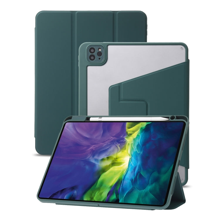 Étui en cuir acrylique rotatif à 360° pour tablette, compatible avec iPad Pro 11 (2022/2021/2020/2018) et iPad Air 13 (2025/2024/Pro 12.9 (2022)