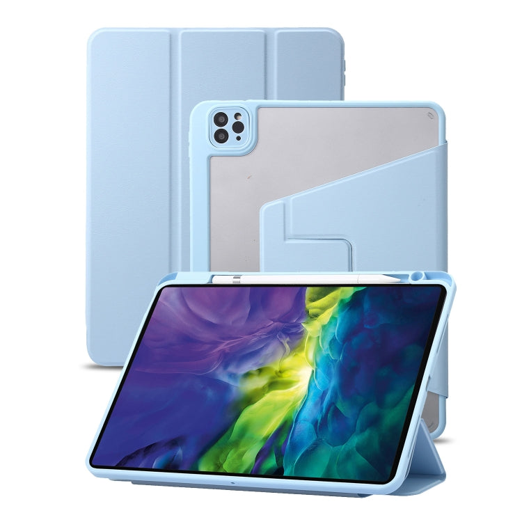 Étui en cuir acrylique rotatif à 360° pour tablette, compatible avec iPad Pro 11 (2022/2021/2020/2018) et iPad Air 13 (2025/2024/Pro 12.9 (2022)