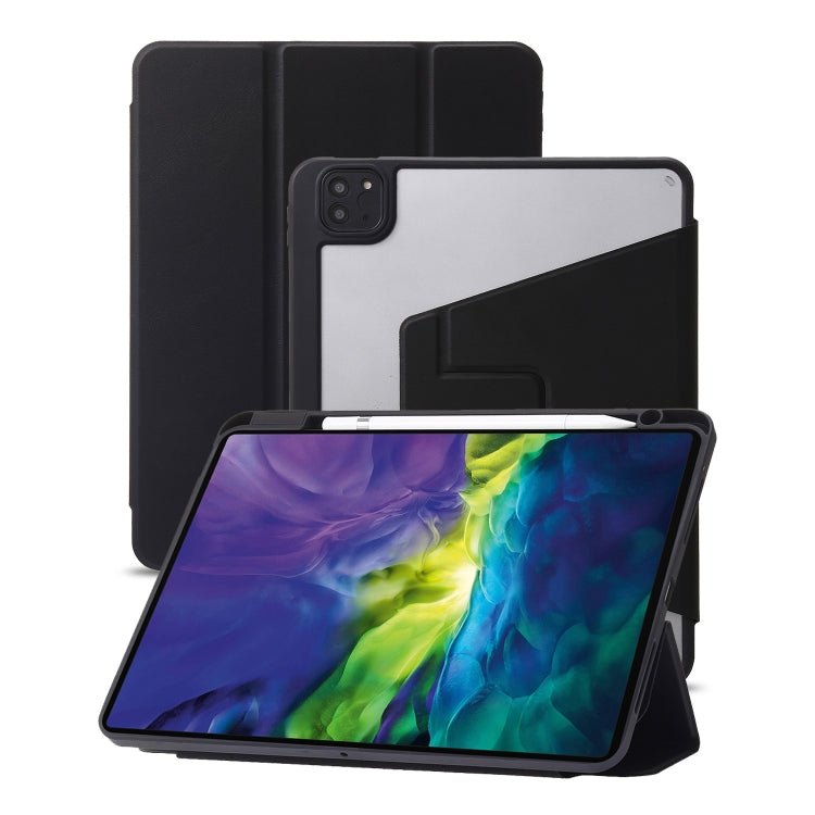 Étui en cuir acrylique rotatif à 360° pour tablette, compatible avec iPad Pro 11 (2022/2021/2020/2018) et iPad Air 13 (2025/2024/Pro 12.9 (2022)