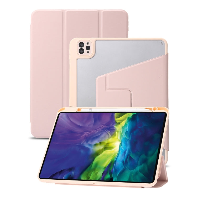 3-Fold 360 Rotation Acrylic Leather Smart Tablet Case, For iPad Pro 11 2022 / 2021 / 2020 / 2018, For iPad Air 13 2025 / 2024 / Pro 12.9 2022