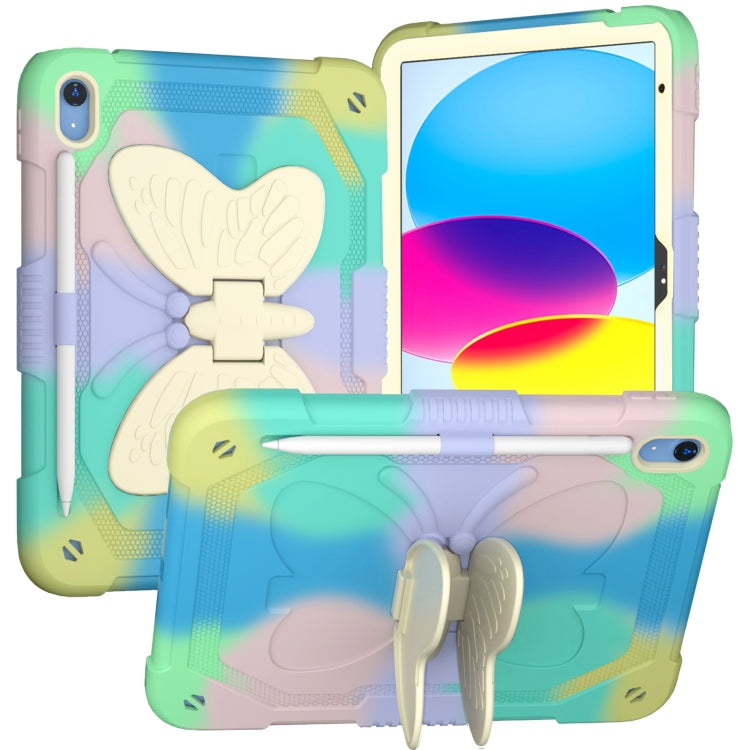 Étui robuste et résistant avec béquille papillon pour tablette iPad 10e génération 10.9 (2022)