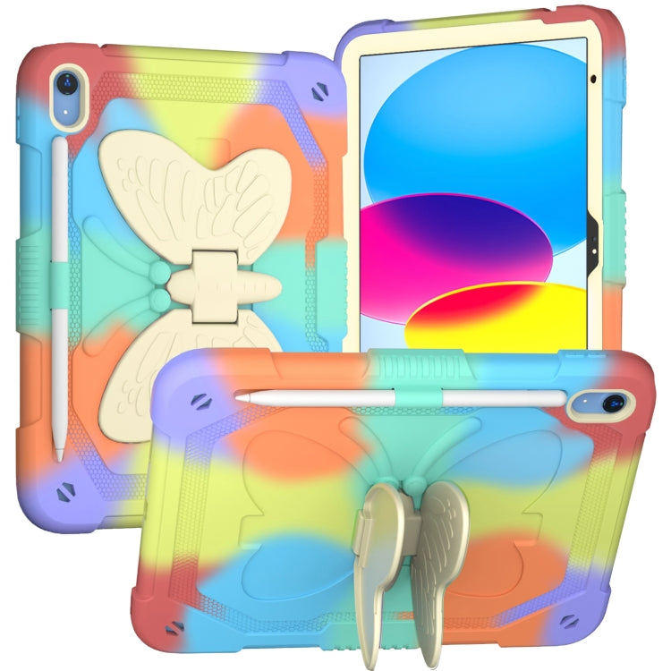 Étui robuste et résistant avec béquille papillon pour tablette iPad 10e génération 10.9 (2022)