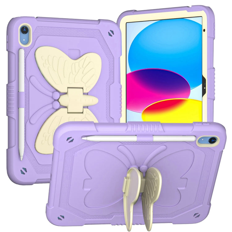 Étui robuste et résistant avec béquille papillon pour tablette iPad 10e génération 10.9 (2022)