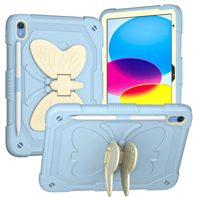 Étui robuste et résistant avec béquille papillon pour tablette iPad 10e génération 10.9 (2022)