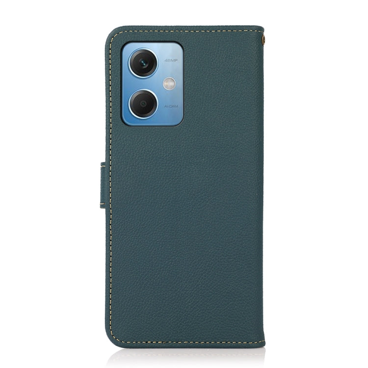 KHAZNEH Custer Genuine Leather RFID Phone Case, For Xiaomi Redmi Note 12 China, For Xiaomi Redmi Note 12 Pro 5G China, For Xiaomi Redmi Note 12 Pro+ China / Redmi Note 12 Explorer