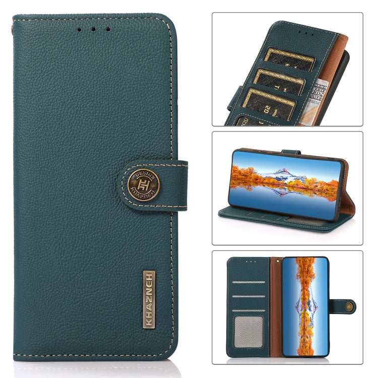 KHAZNEH Custer Genuine Leather RFID Phone Case, For Xiaomi Redmi Note 12 China, For Xiaomi Redmi Note 12 Pro 5G China, For Xiaomi Redmi Note 12 Pro+ China / Redmi Note 12 Explorer