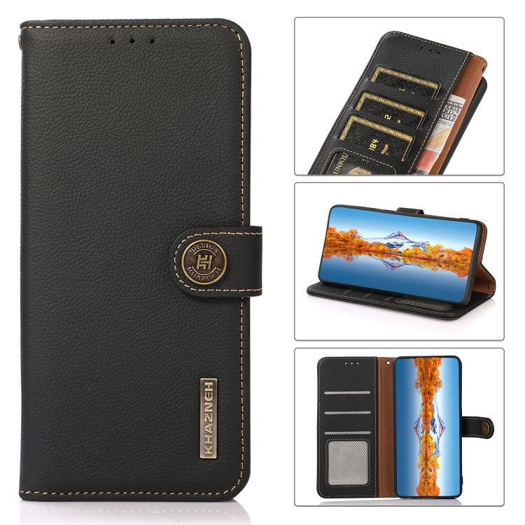 KHAZNEH Custer Genuine Leather RFID Phone Case, For Xiaomi Redmi Note 12 China, For Xiaomi Redmi Note 12 Pro 5G China, For Xiaomi Redmi Note 12 Pro+ China / Redmi Note 12 Explorer