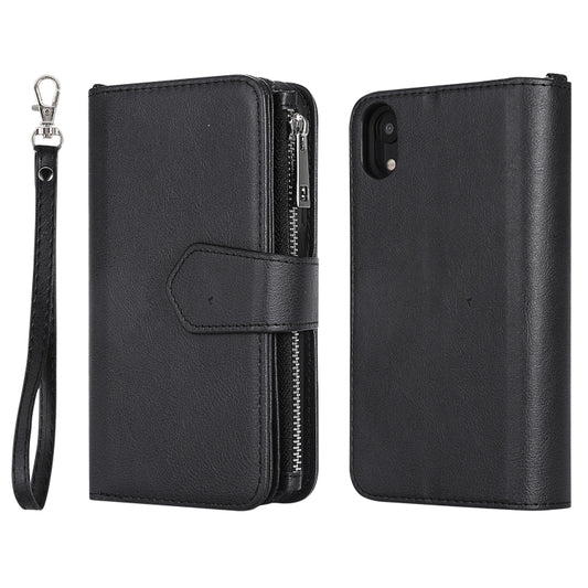 iPhone XS Max protective case showing zipper closure and built-in photo holder detail