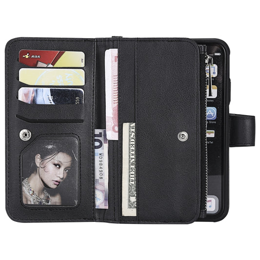 2-in-1 case interior with multiple card slots and magnetic bracket for hands-free viewing